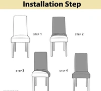 Elastic Chair Cover Stretch Removable Washable Short Dining Chair Cover Protector Seat Slipcover  -  Polyster, Elastic/ Stretchable,  Multipack of1